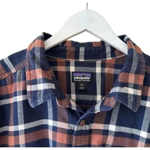 Patagonia Men's Lightweight Fjord Flannel Shirt Organic Cotton Soft Cozy SZ XXL - Picture 4 of 13